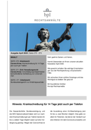 Newsletter 04/20