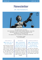 Newsletter 01/2021