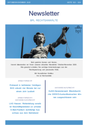 Newsletter Oktober/November 2025