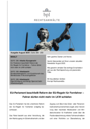 Newsletter 08/20