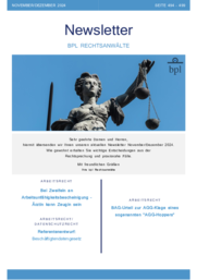 Newsletter November/Dezember 2024